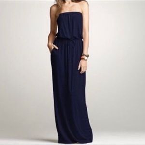 j crew strapless jersey maxi dress